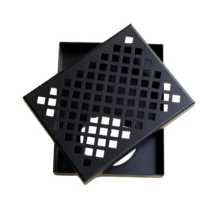 Offset storm water grate 190*150mm black powder coated 316L